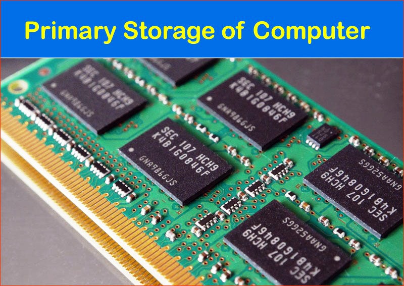 Primary Storage or memory of Computer